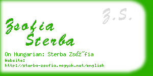 zsofia sterba business card